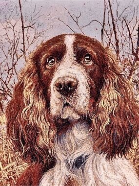 Jim Killen Springer Spaniel Tapestry Fringe Blanket Dog Lover 48x64